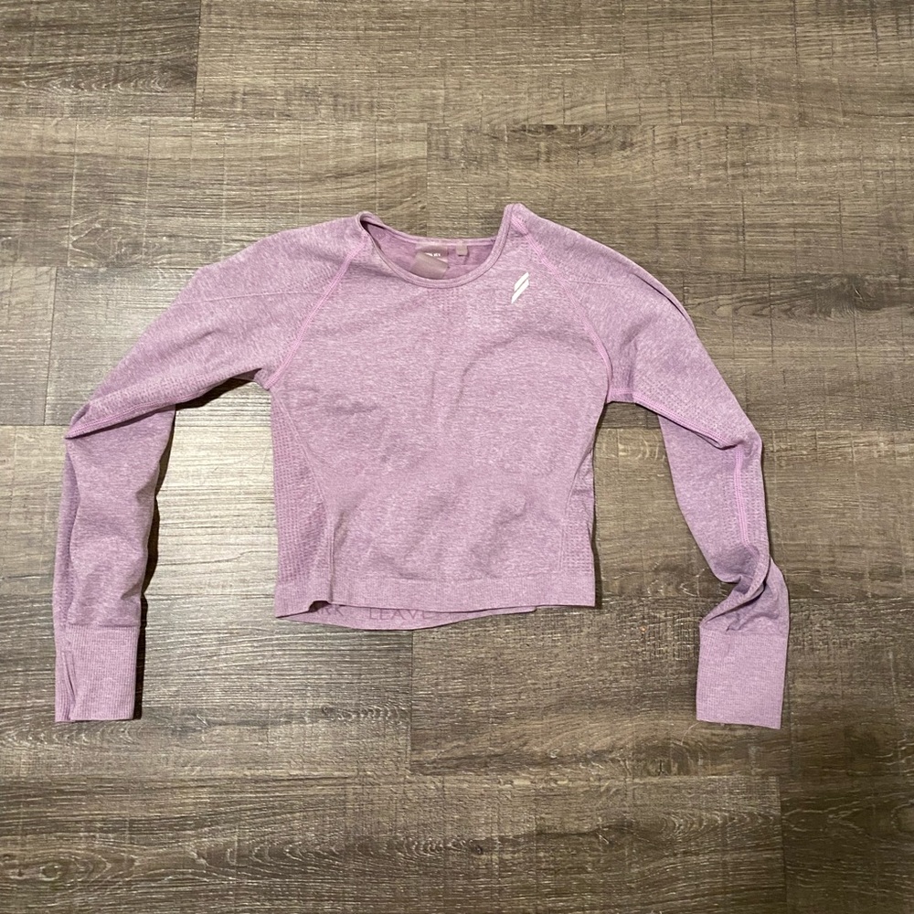 DOYOUEVEN long sleeve crop workout top size S